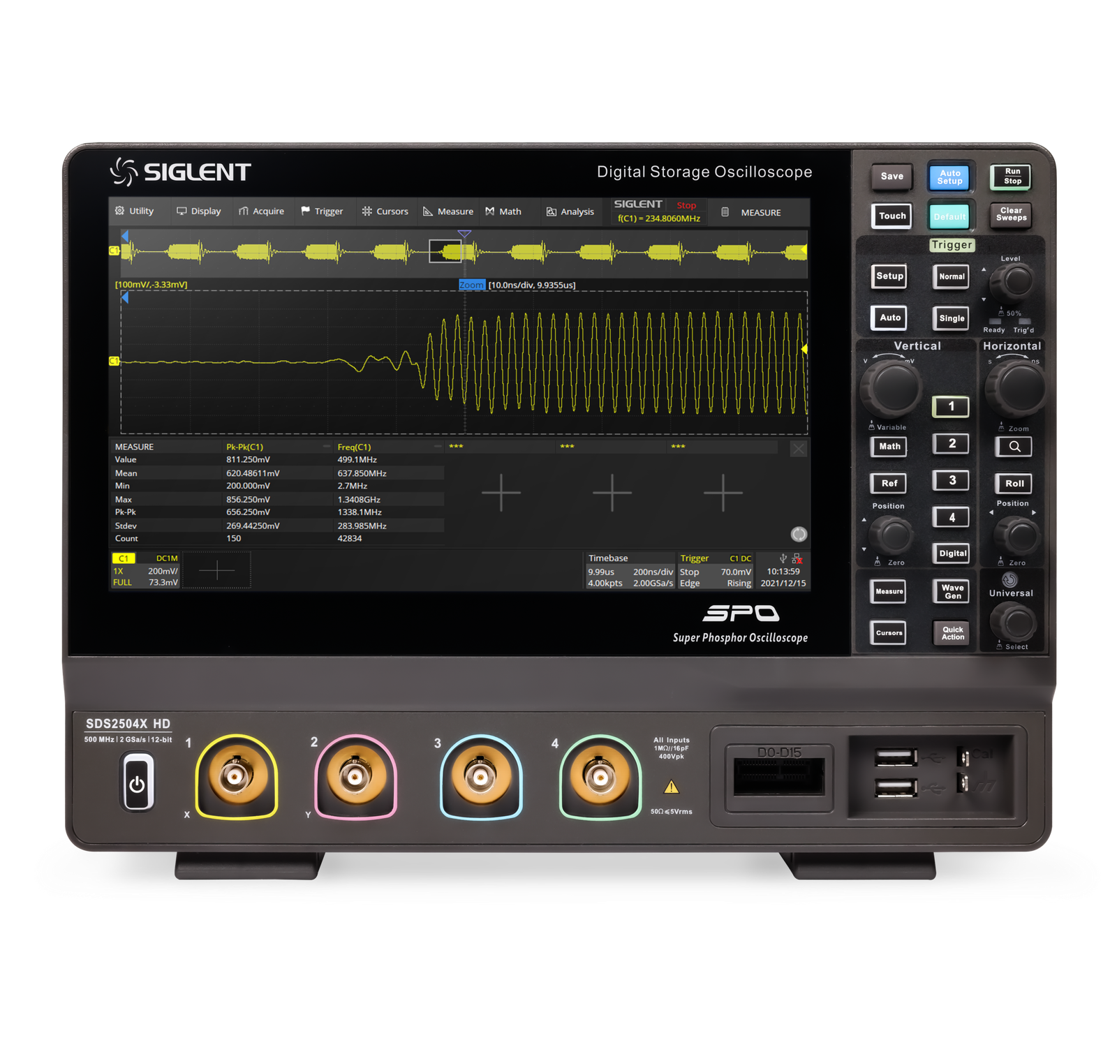 SIGLENT SDS2000X HD Series — 12-bit 200 / 350 MHz Oscilloscope